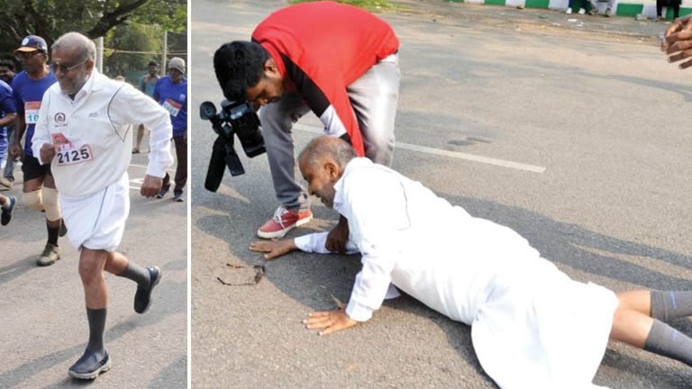 ಮುಗ್ಗರಿಸಿ ಬಿದ್ದ ಸಚಿವ ಜಿ.ಟಿ ದೇವೇಗೌಡ..!