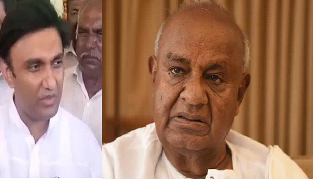 ಮಾಜಿ ಪ್ರಧಾನಿ ದೇವೇಗೌಡರ ಕಾಲೆಳೆದ ಸುಧಾಕರ್..!