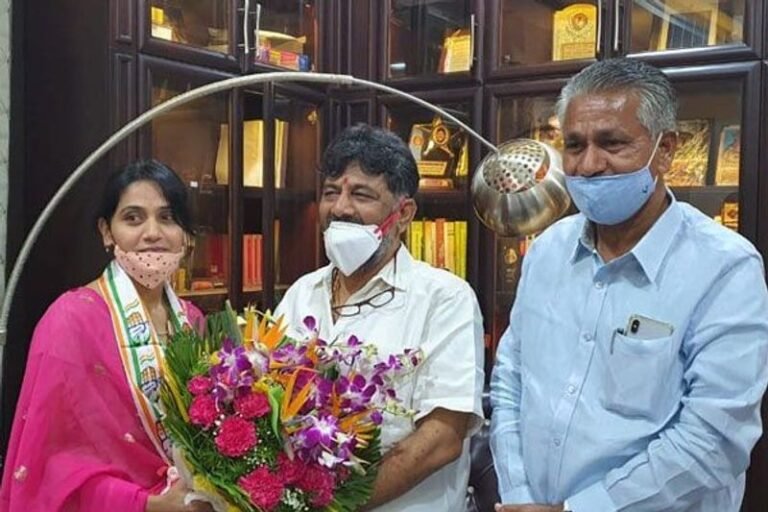 ಡಿಕೆಶಿಯನ್ನು ದಿಢೀರ್ ಭೇಟಿಯಾದ R. R. ನಗರ ಅಭ್ಯರ್ಥಿ..!