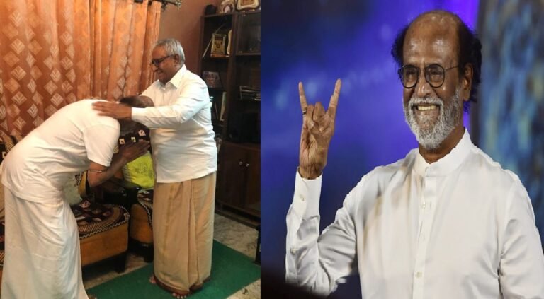 ಅಣ್ಣ ಸತ್ಯನಾರಾಯಣ ಅವರ ಆಶೀರ್ವಾದ ಪಡೆಯುತ್ತಿರುವ ರಜನಿಕಾಂತ್..!